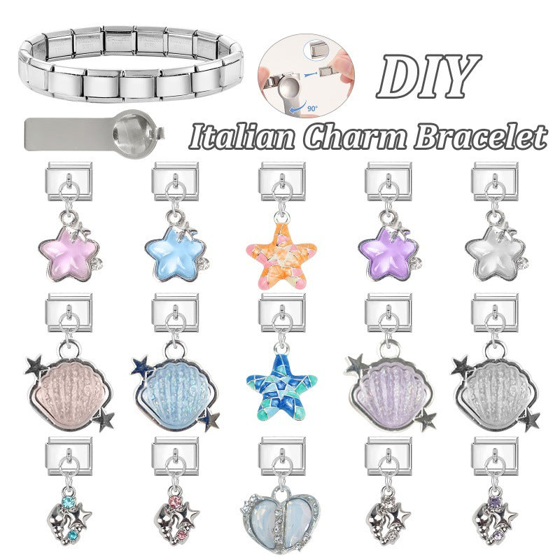 Wholesale 9mm Italian Charm Starter Bracelets DIY Pendant Style Stainless Steel Composable Bracelet