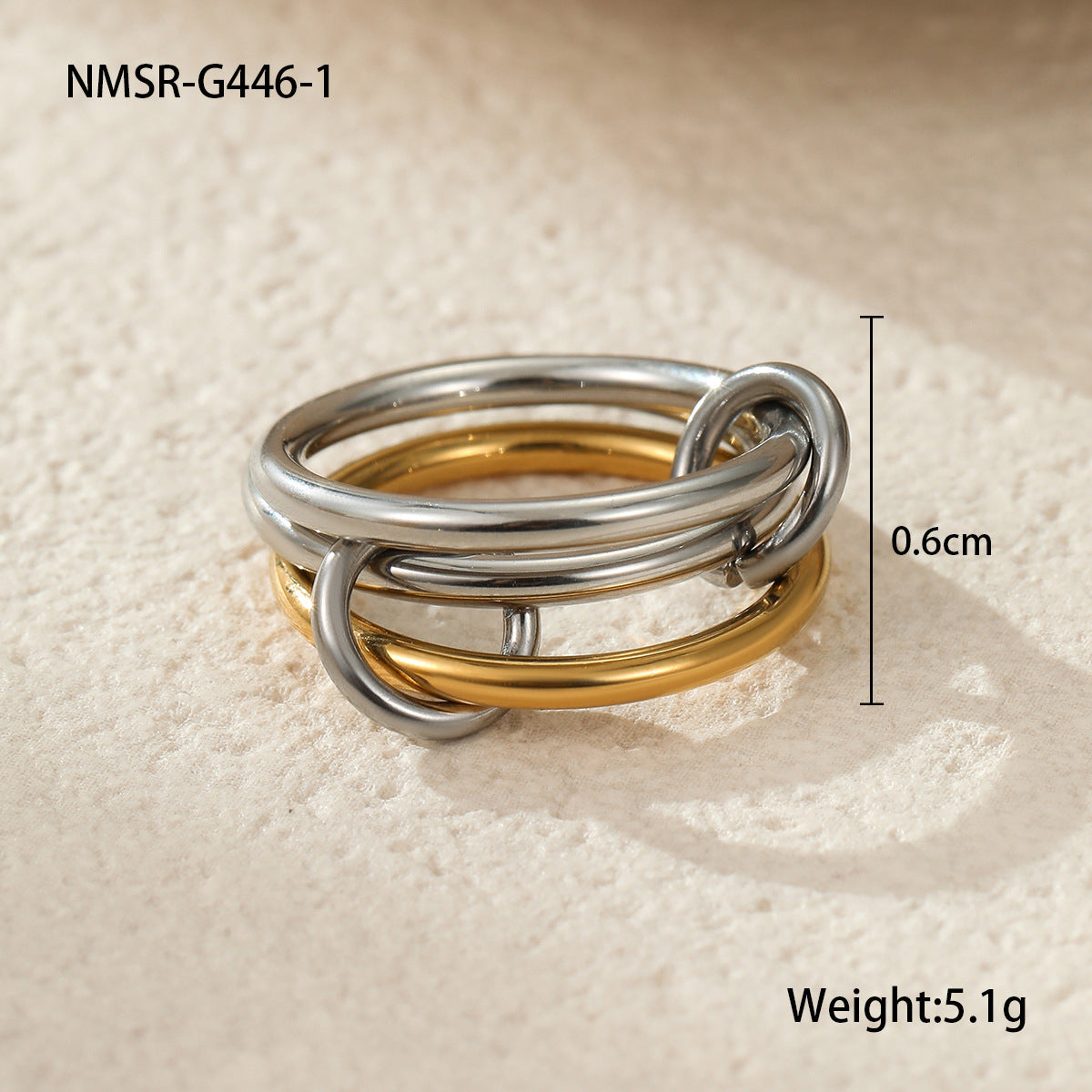 Wholesale  stacked color matching stainless steel ring