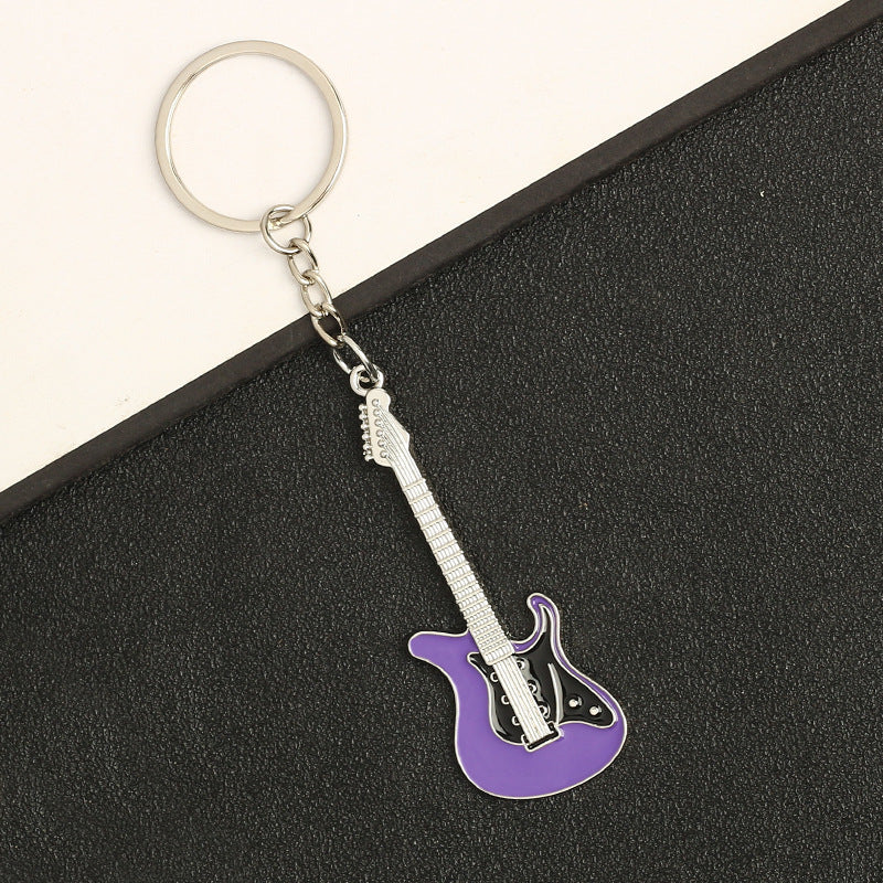 Wholesale Zinc Alloy Metal Enamel Guitar Keychains ACC-KC-MengOu002