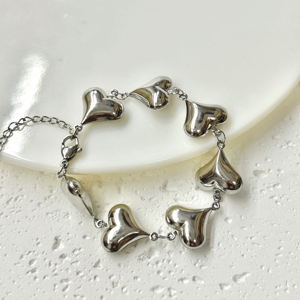 Wholesale  three-dimensional hollow stars love cross snowflake four-leaf clover necklace bracelet