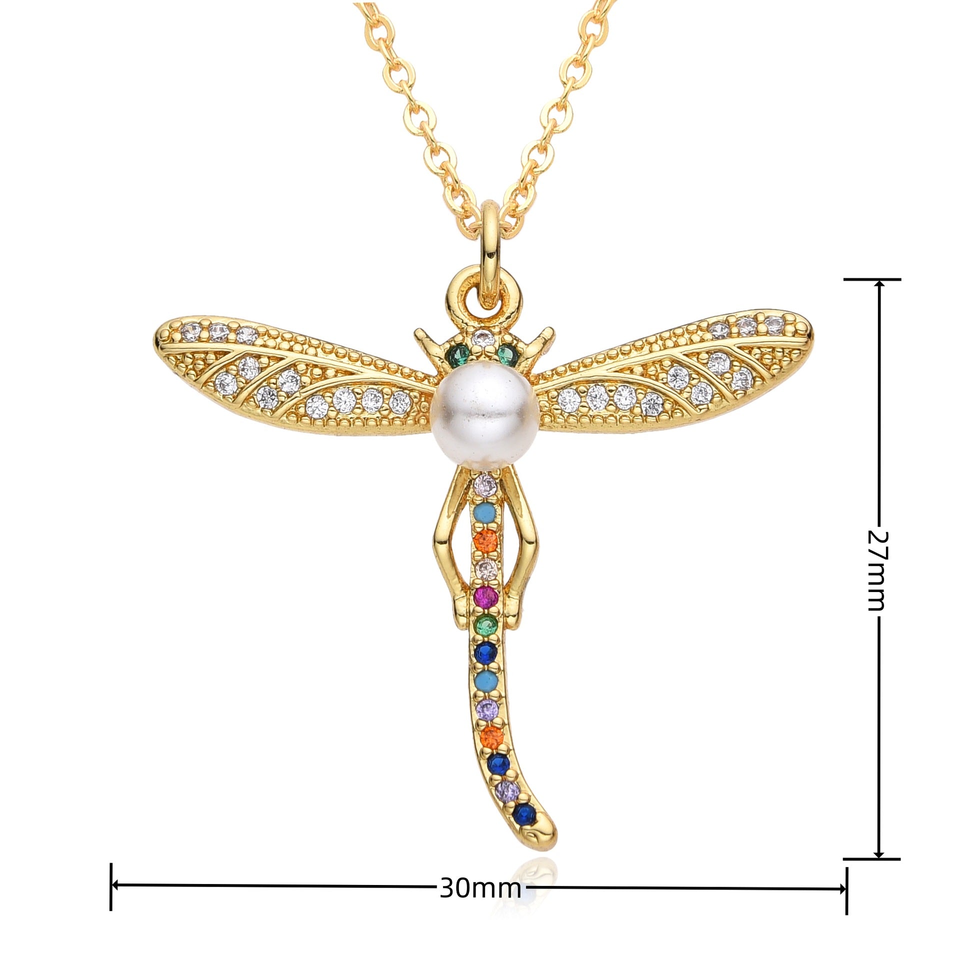 Wholesale  fashion personality Dragonfly panda necklace