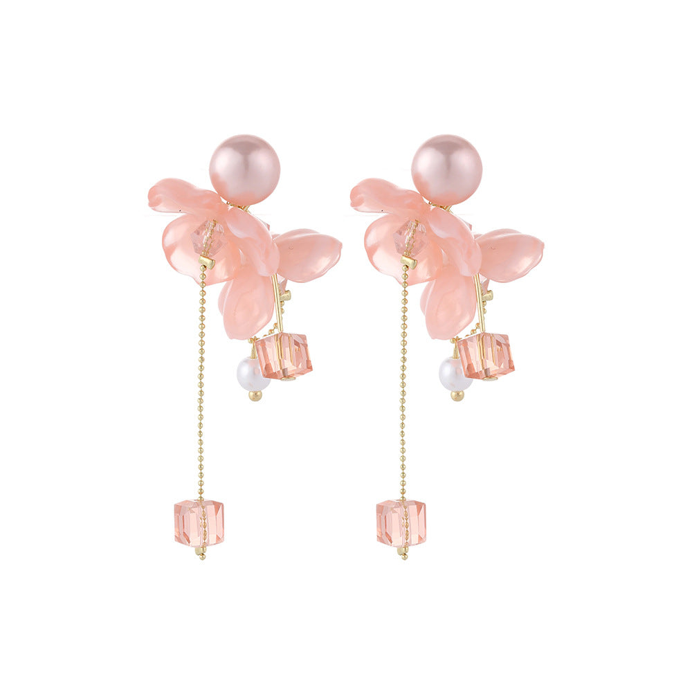 Wholesale Pink pearl earrings
