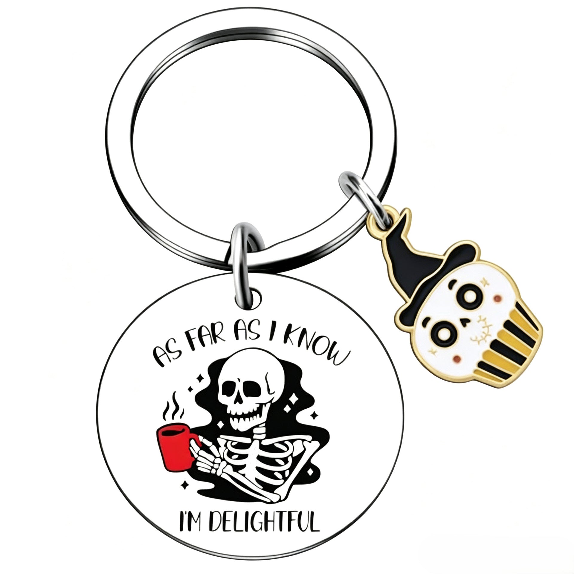 Wholesale  Ghost Pattern Stainless Steel Keychain Decorative Accessory for Party Gifts