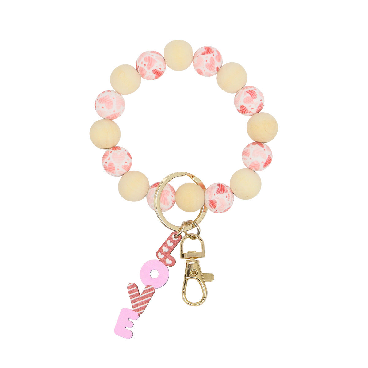 Wholesale  Valentine's Day LOVE wooden beads bracelet