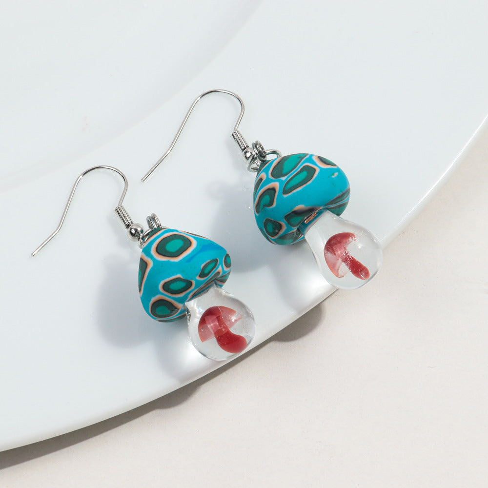 Wholesale Personalized Pastoral Style Soft  Mushroom Earrings