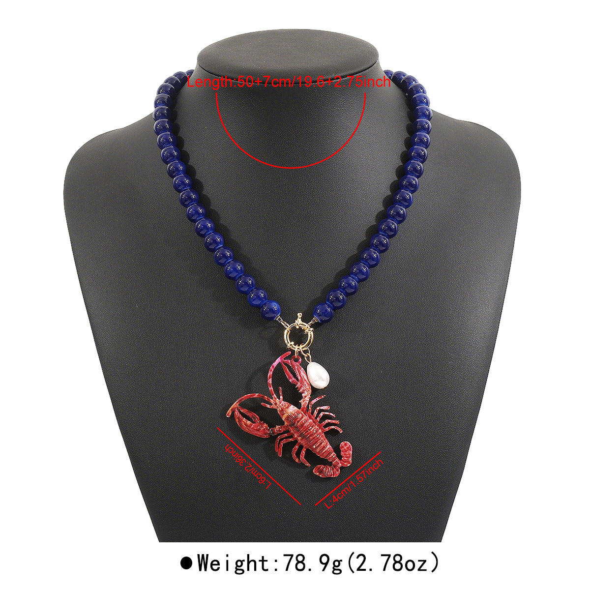 Wholesale Crayfish Beaded Hand-woven Necklace
