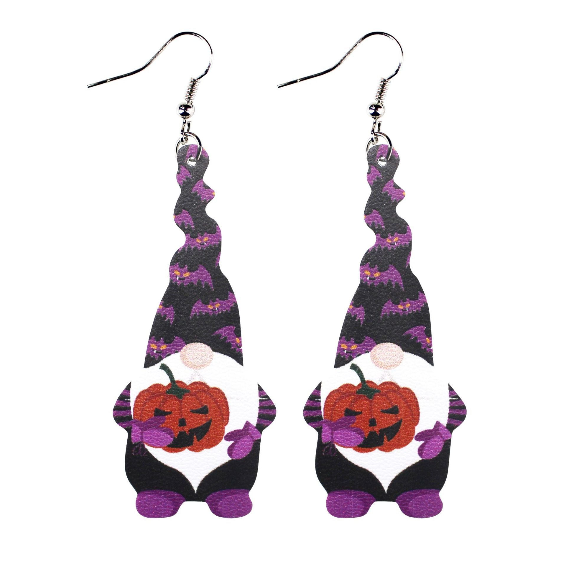 Wholesale Halloween Thanksgiving Small Leather Earrings