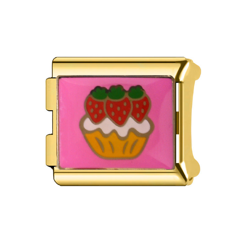 Wholesale Italian Charm Bracelet 9mm DIY Splicing Cartoon Cute Stainless Steel Composable Bracelet