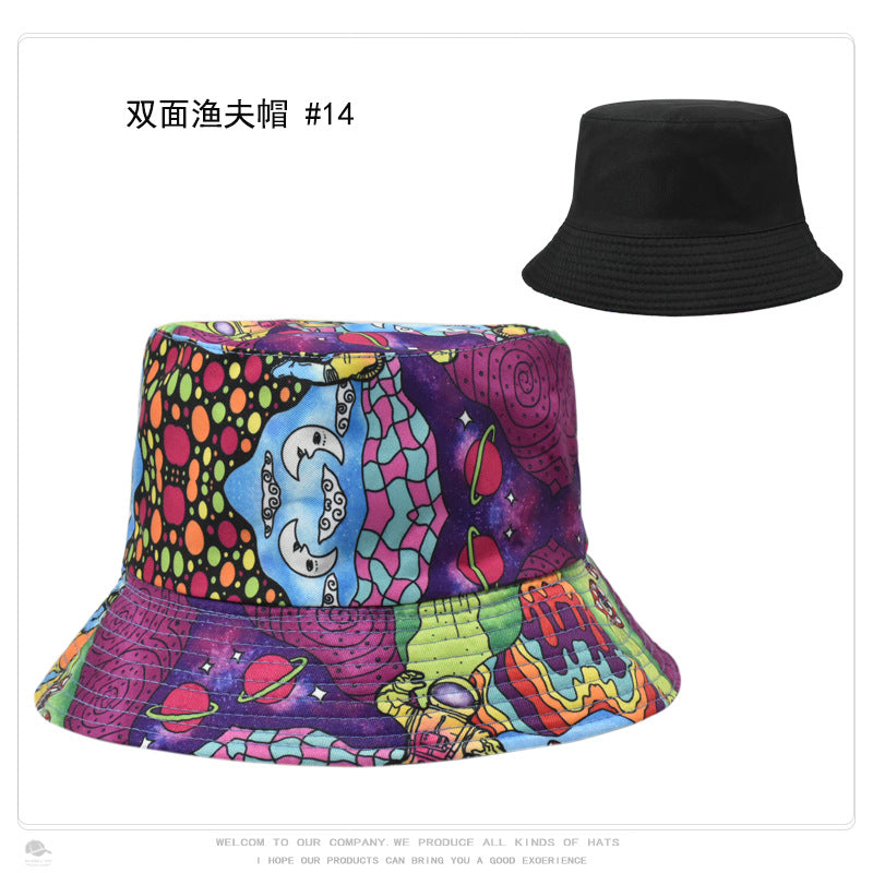 Wholesale Vintage Printed Polyster Bucket Hat ACC-HT-XuP009
