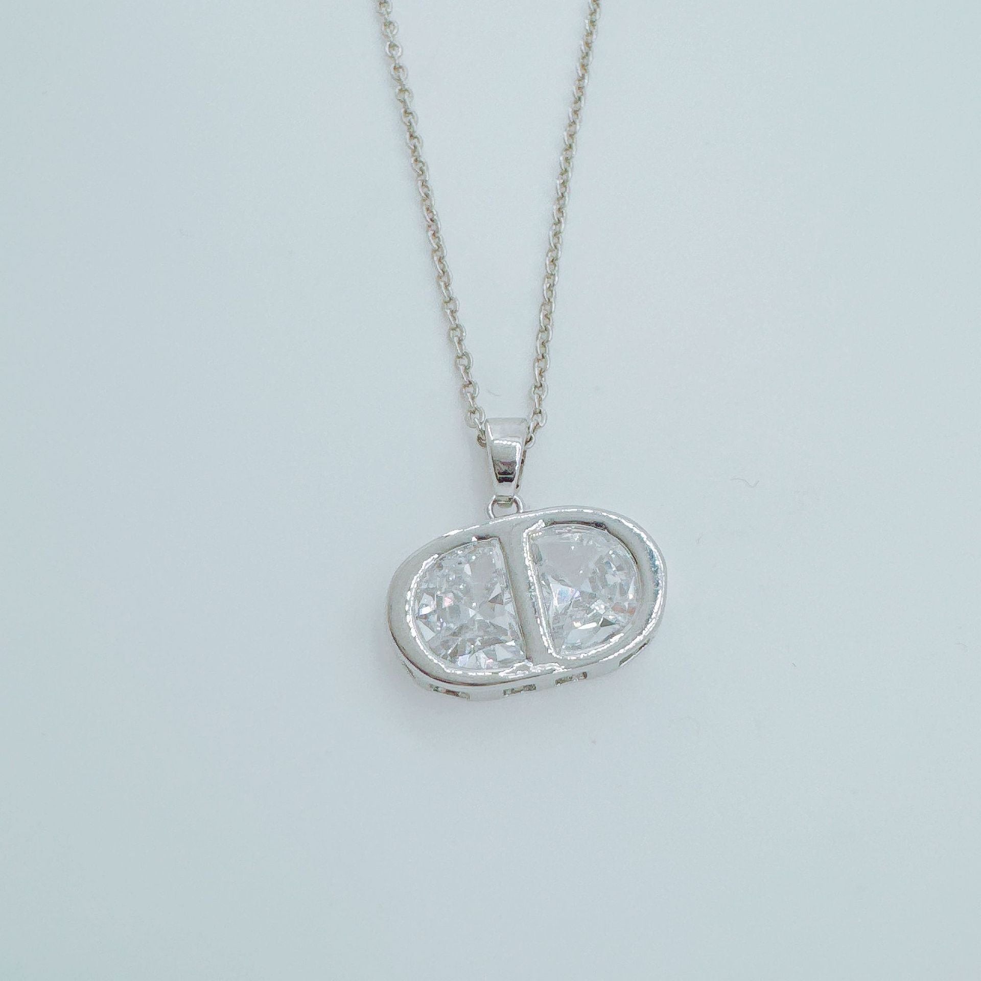 Wholesale Cubic Zirconia Gold Plated Pendant Necklace for Women Boutique Resale Jewelry Accessory