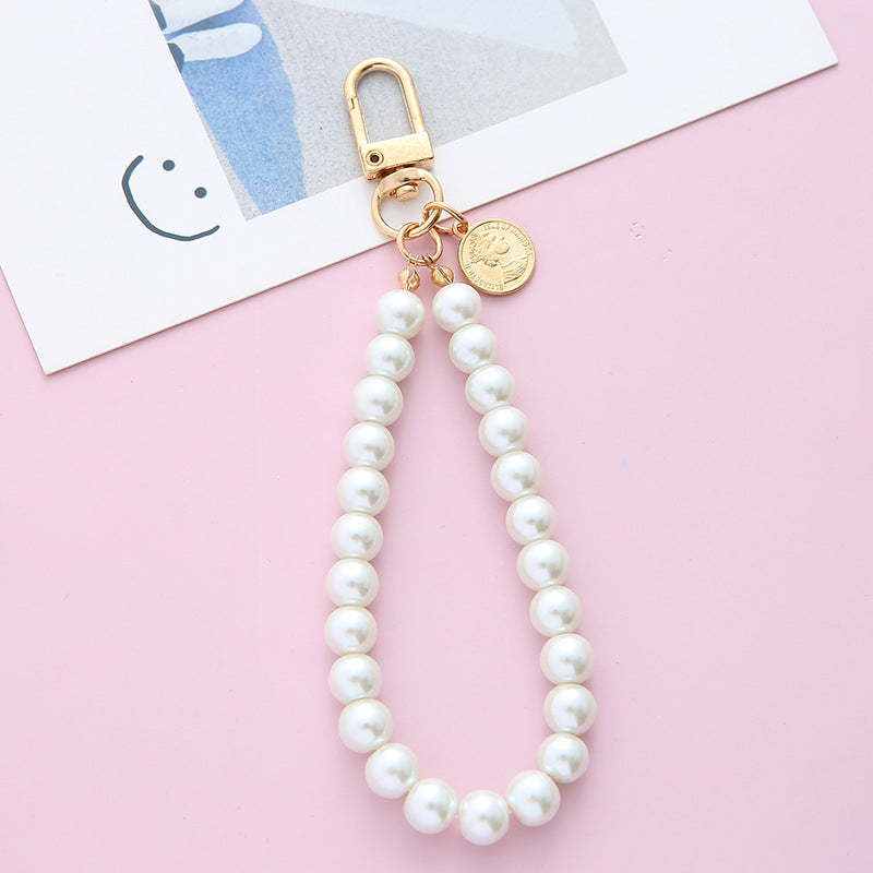 Wholesale Alloy Pearl Lanyard Keychain