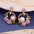 Wholesale Three-Color Rose Pearl Stud Earrings