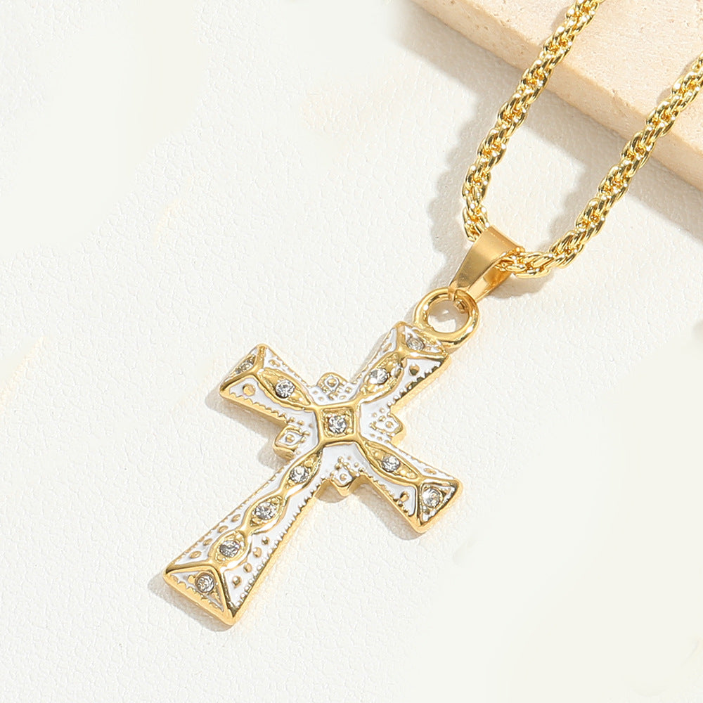 Wholesale cross pendant clavicle necklace
