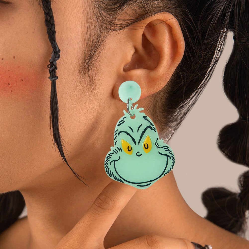 Wholesale glow-in-the-dark acrylic earrings