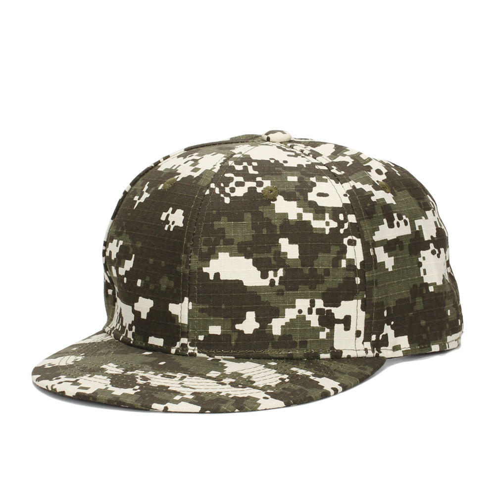 Wholesale camouflage color matching flat brim baseball cap