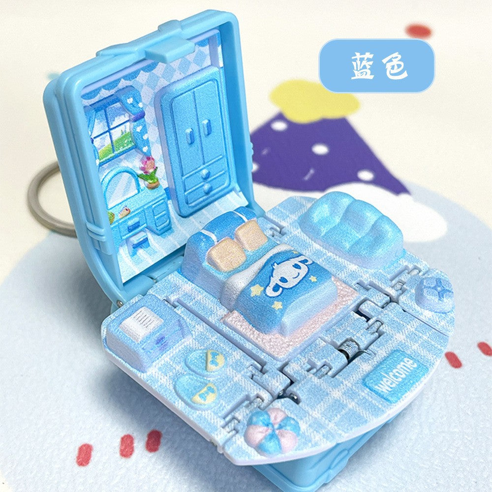 Wholesale 3D Stereo Dinosaur Foldableing Bomb Book Mini Keychain