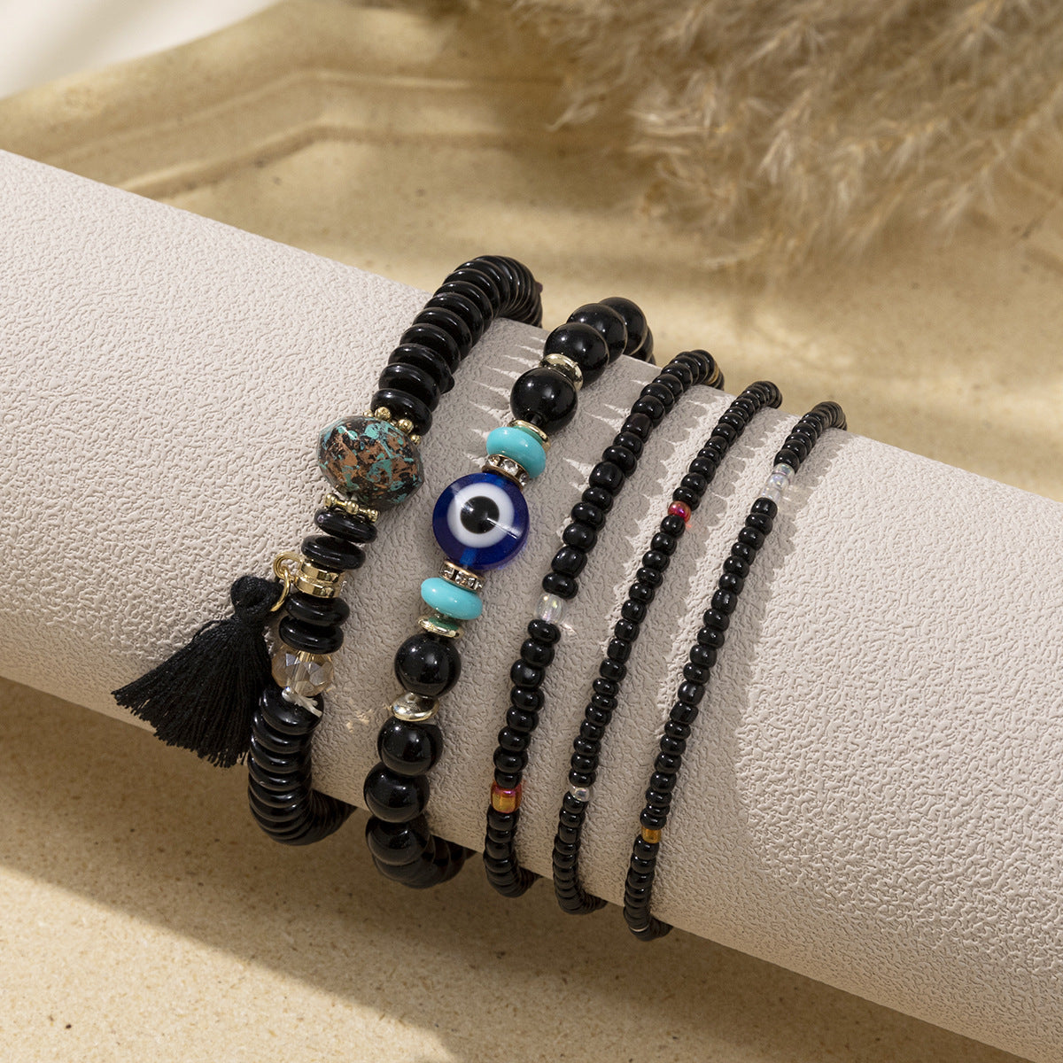 Wholesale Devil Eye Bracelet Bohemian Multi-layered Tassel Pendant ACC-BT-XLH004