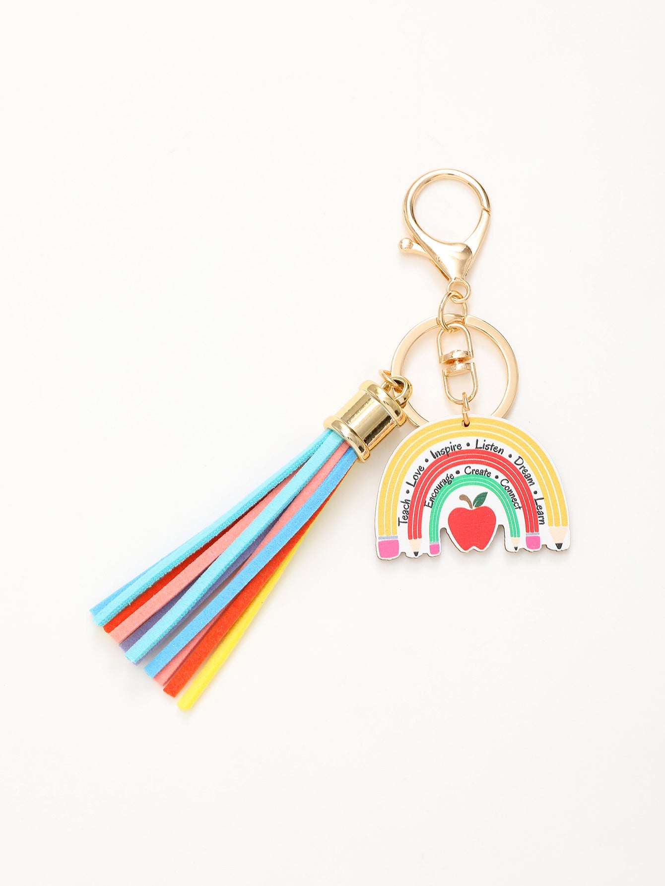 Wholesale Teacher's Day Pencil American Independence Day Ice Cream Wooden Keychain ACC-KC-YiTian001