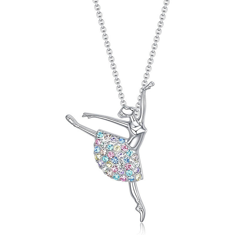 Wholesale ballet girl pendant necklace