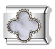 Wholesale Italian Charm Modules Four Leaf Clover for Bracelet Making Jewelry Accessory ACCVIP
