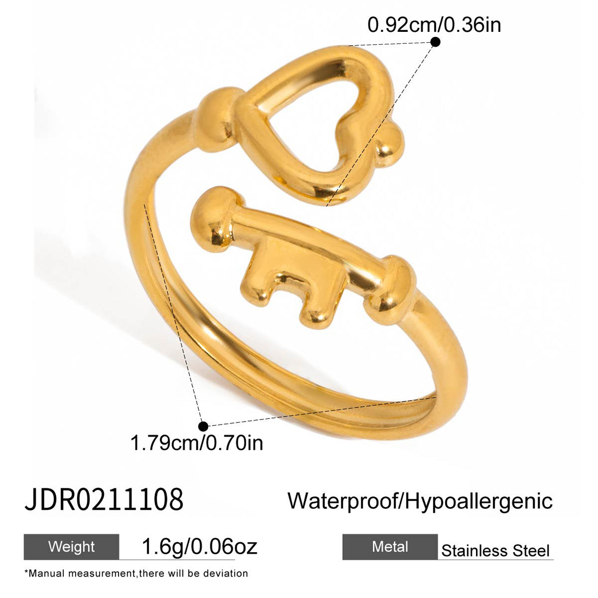 Wholesale Stainless steel rhinestone ring