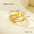 Wholesale stainless steel open ring 18K gold non-fading multi-layer geometric hollow  ring