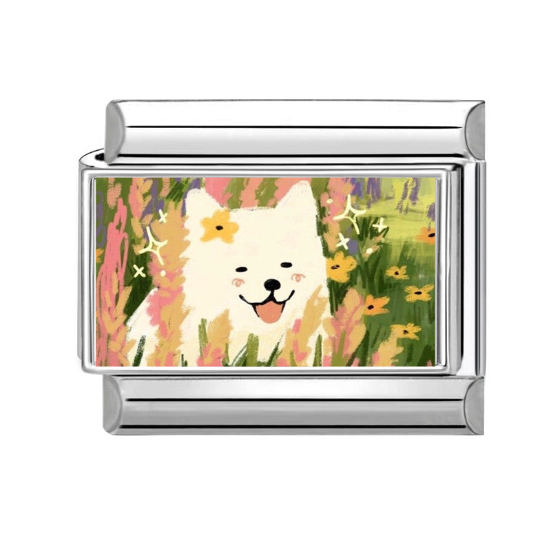 Wholesale Land Animal Italian Charms
 DIY pet Section Creative Stainless Steel Composable Bracelet