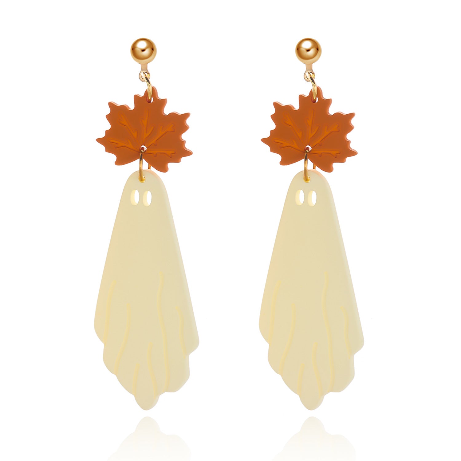 Wholesale Acrylic  BOO Ghost Earrings Party Fashion Accessory Boutique Resale