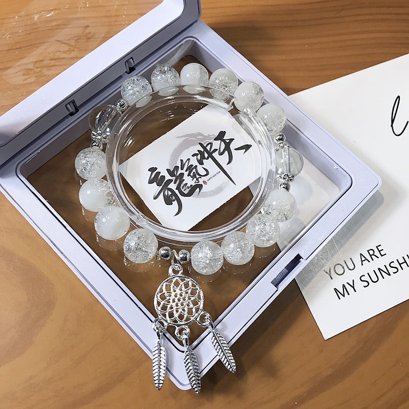 Wholesale Fairy Glass Dream Catcher Bracelet - Trendy Handmade Jewelry Accessory