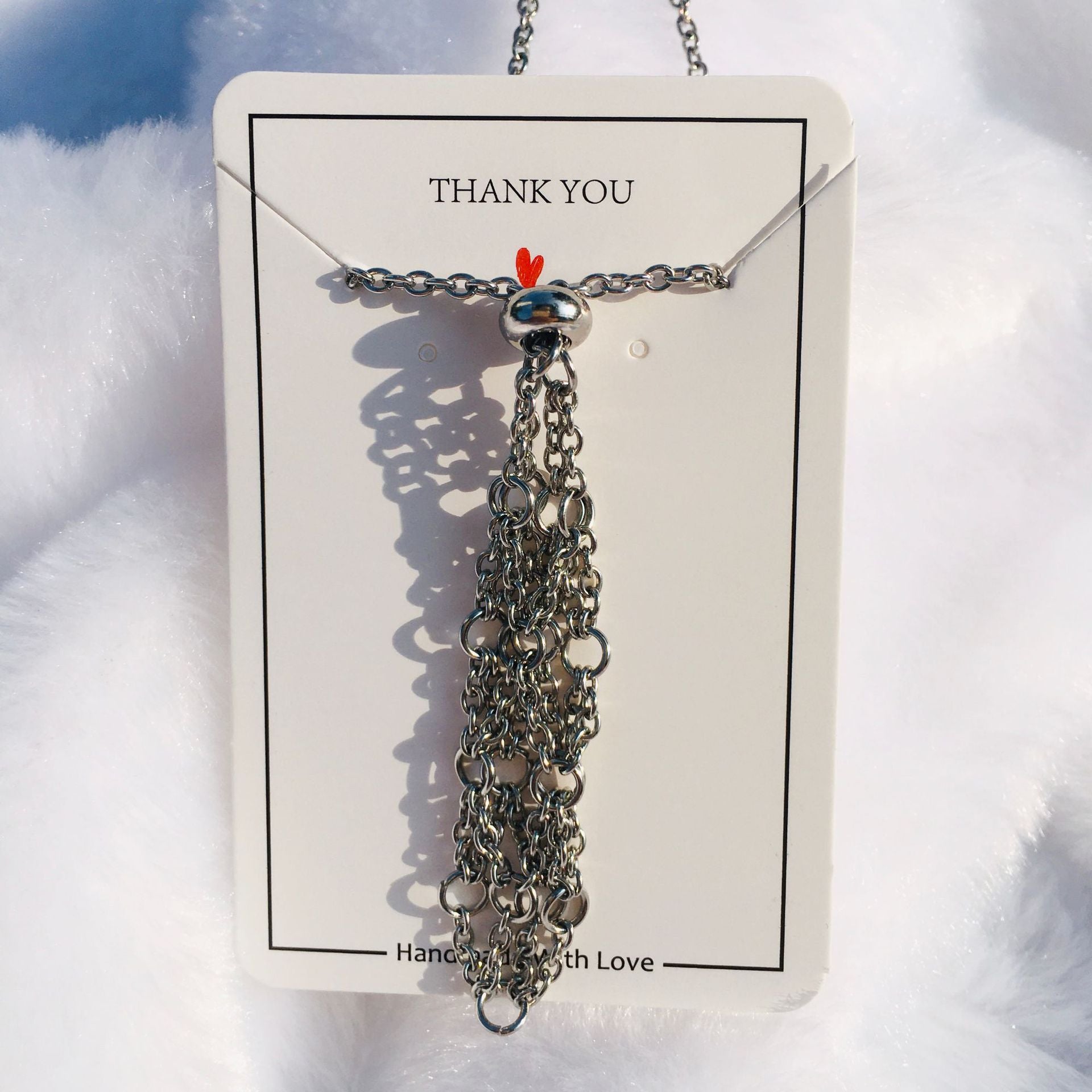 Wholesale Contrasting Color Design Replaceable Crystal Natural Stone Adjustable Metal Mesh Necklace ACC-NE-RongGuan005