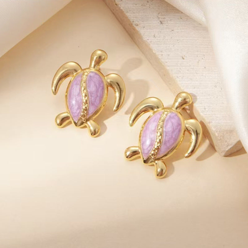 Wholesale Stainless steel turtle earrings
