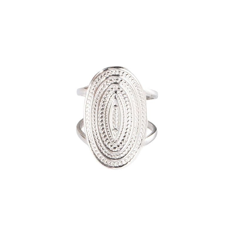 Wholesale Gold Plated Titanium Steel Heart Cut Out Ring Fashion Jewelry Accessory for Everyday Wear