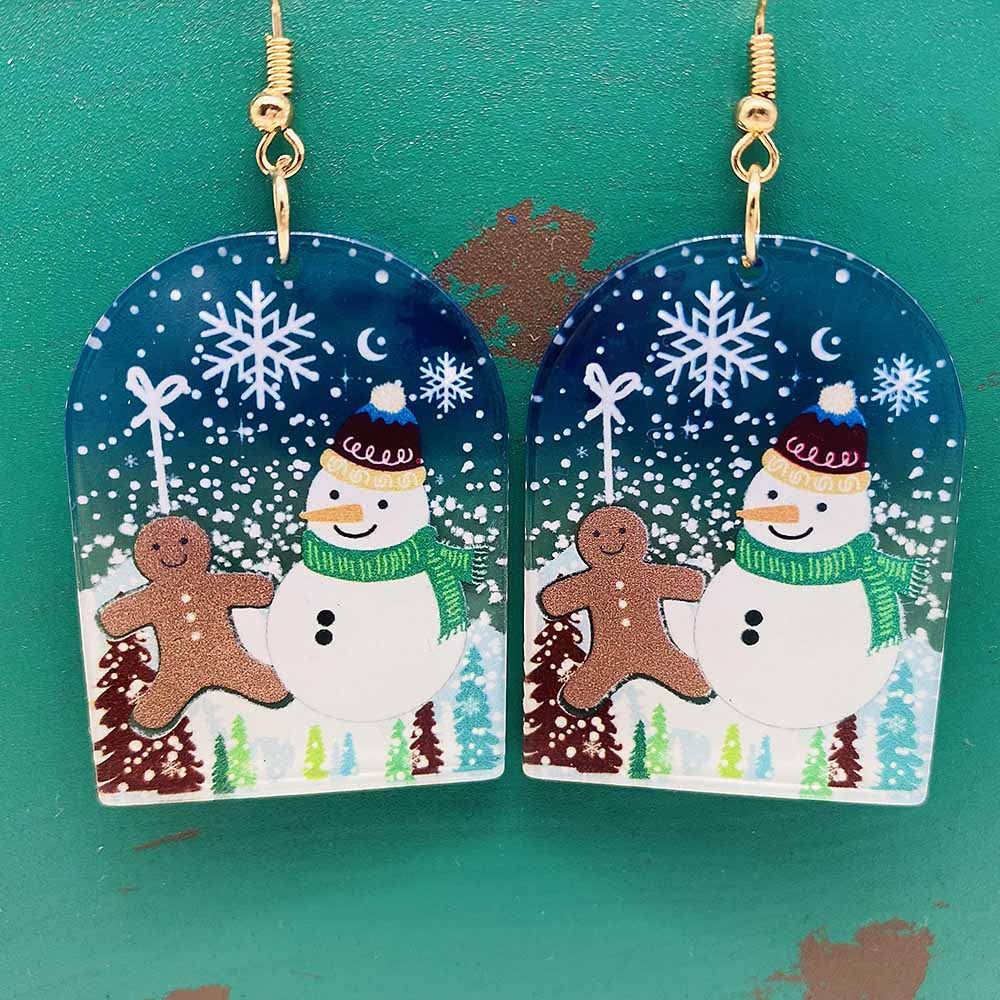 Wholesale Christmas Acrylic Santa Claus Earrings ACC-ES-ChenY037