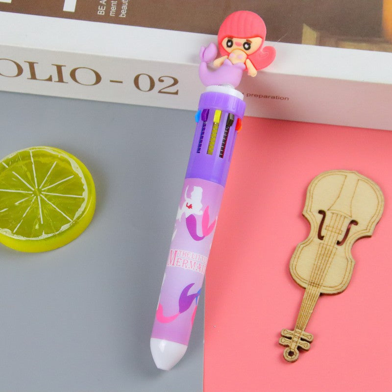 Wholesale ten color round press plastic ballpoint pens ACC-PN-Liuj011