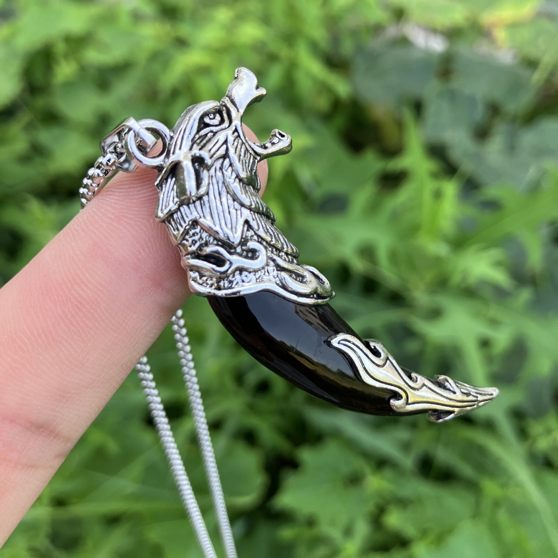Wholesale Men S Wolf Tooth Pendant Necklace Retro Cool Handmade Layering Jewelry Gift