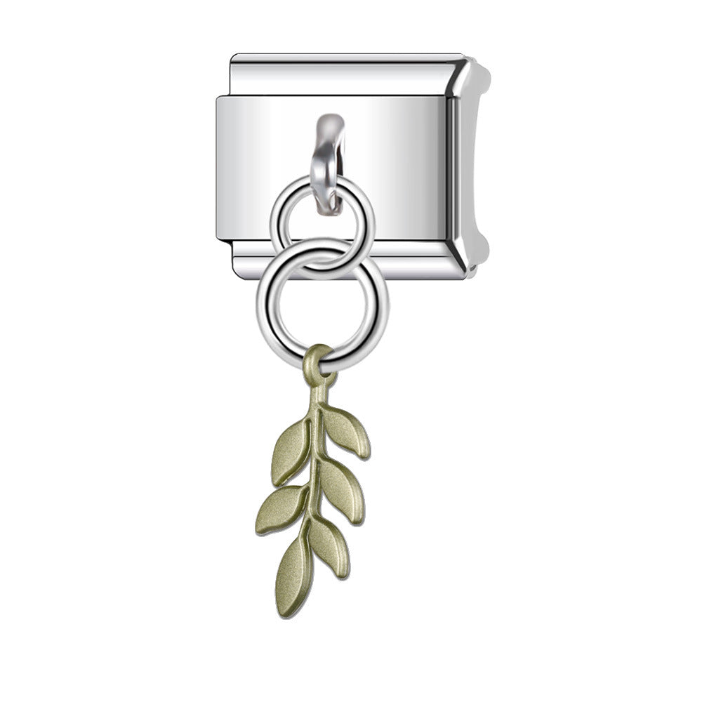 Wholesale  Italian Charm Bracelet 9mm DIY 9MM Single Section Creative Stainless Steel Composable Bracelet