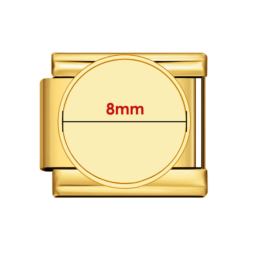 Wholesale Italian Module Bracelet Block Elastic ing Titanium Steel Strap Italian Charm