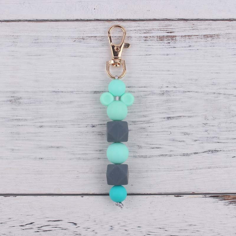 Wholesale Cartoon Animal Teething Bead Bracelet Buckle Keychains