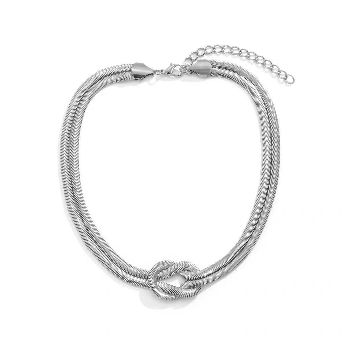 Wholesale titanium steel snake chain woven knotted blade chain bracelet necklaces