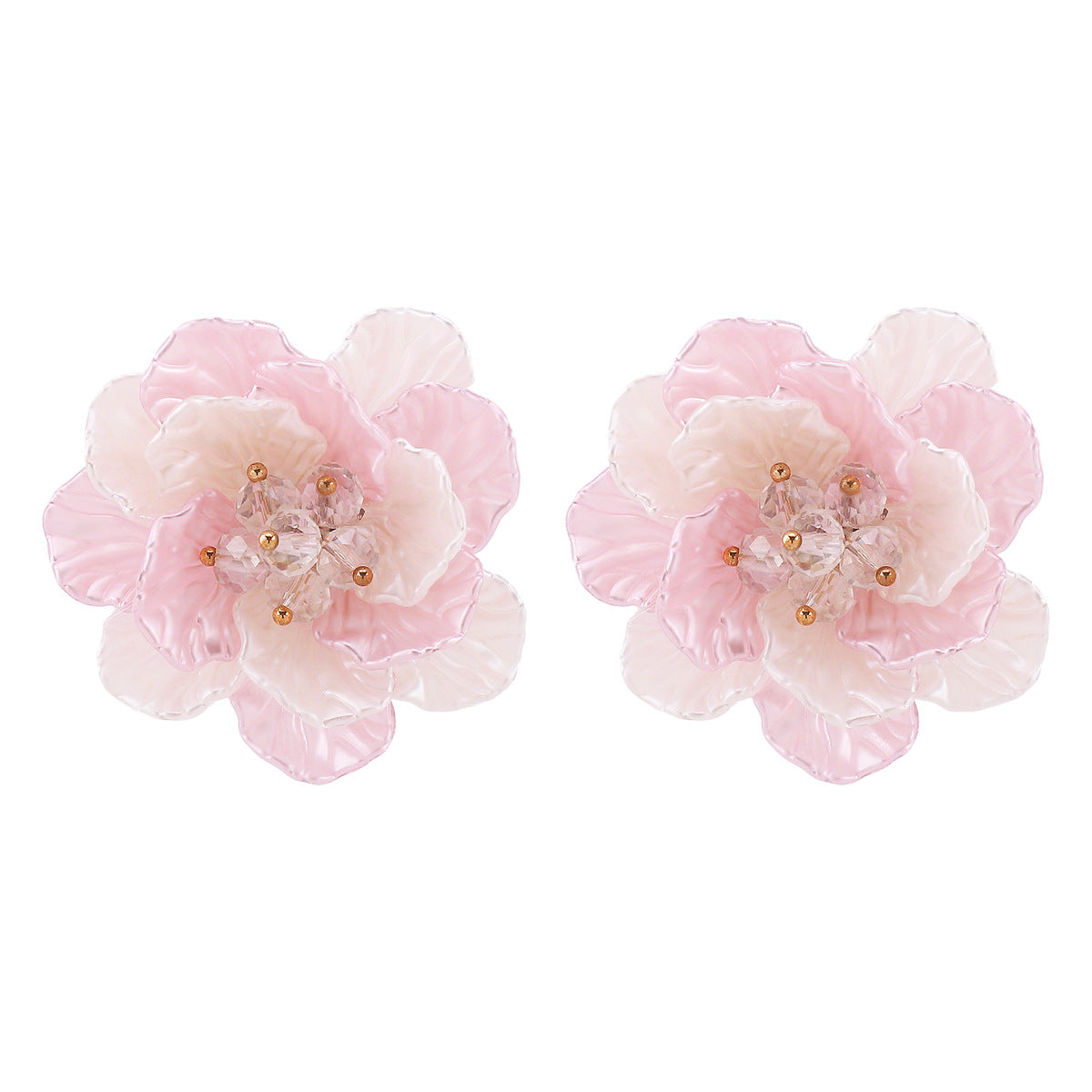 Wholesale Retro Romantic Three-dimensional Camellia Pearl Necklace