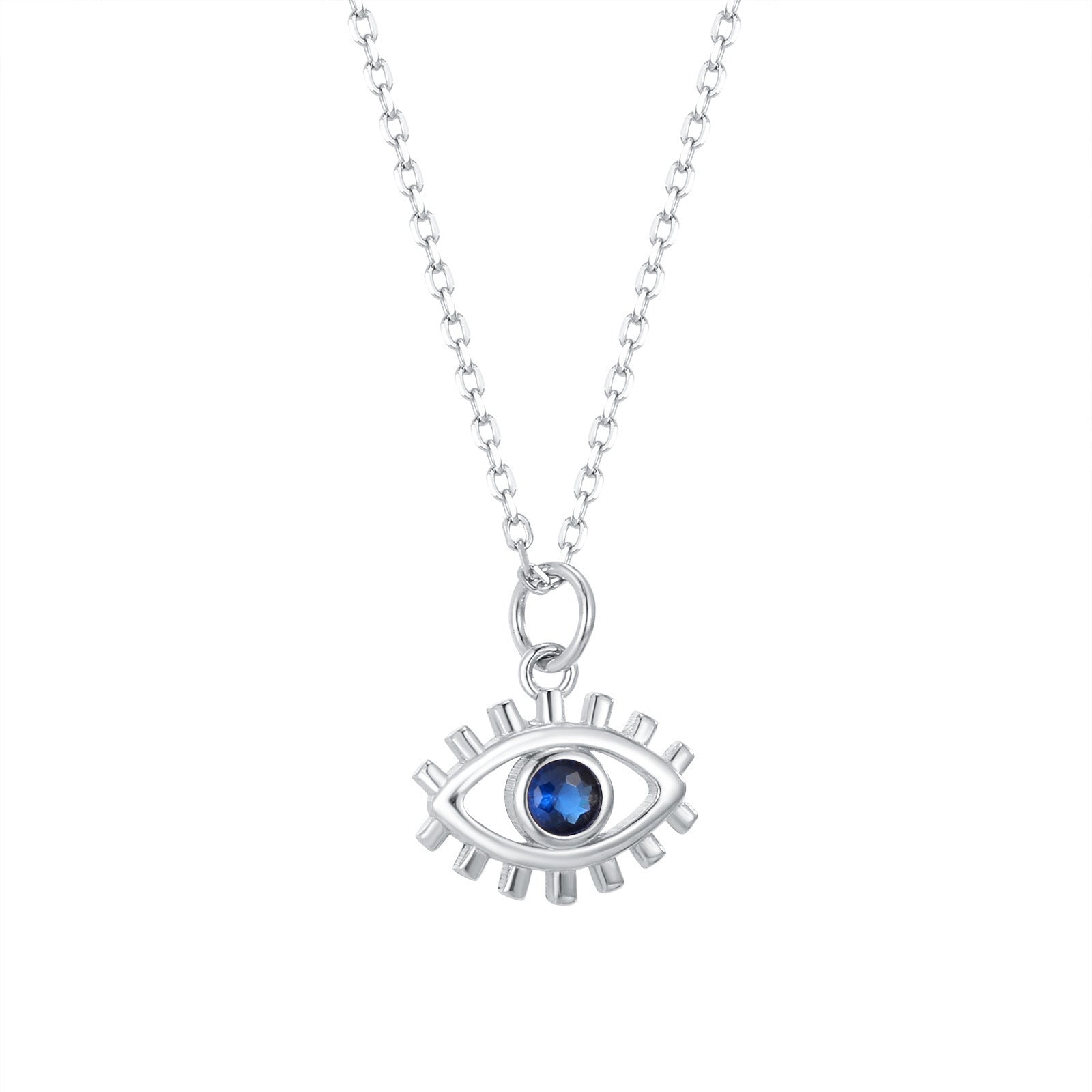 Wholesale evil eye s925 sterling silver necklace