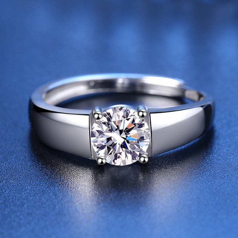 Wholesale s925 silver four-claw ring