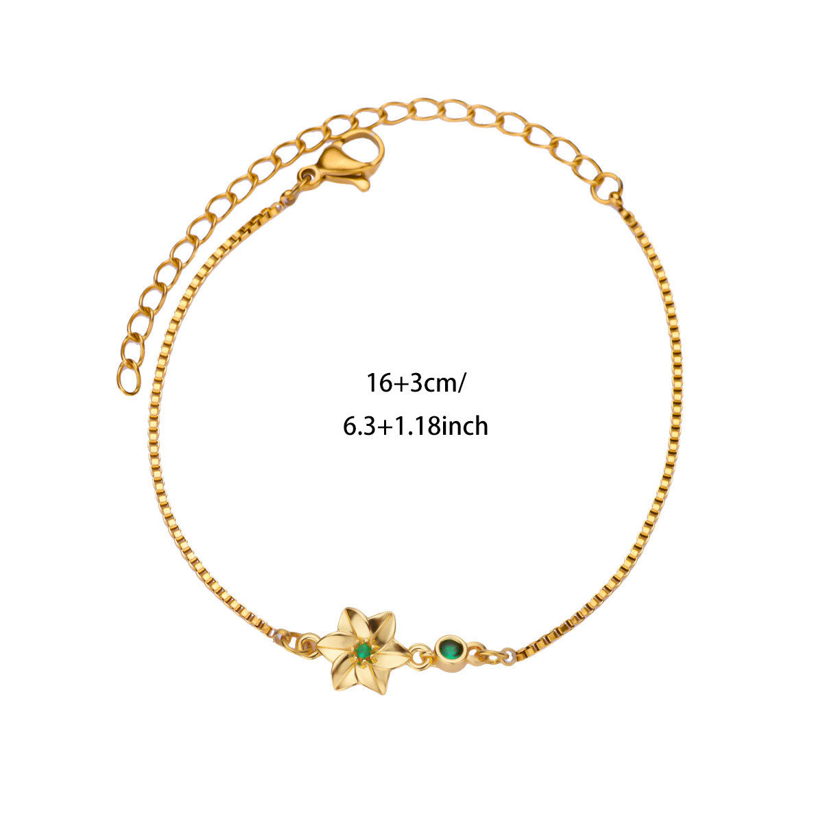 Wholesale Gold-plated December flower bracelet