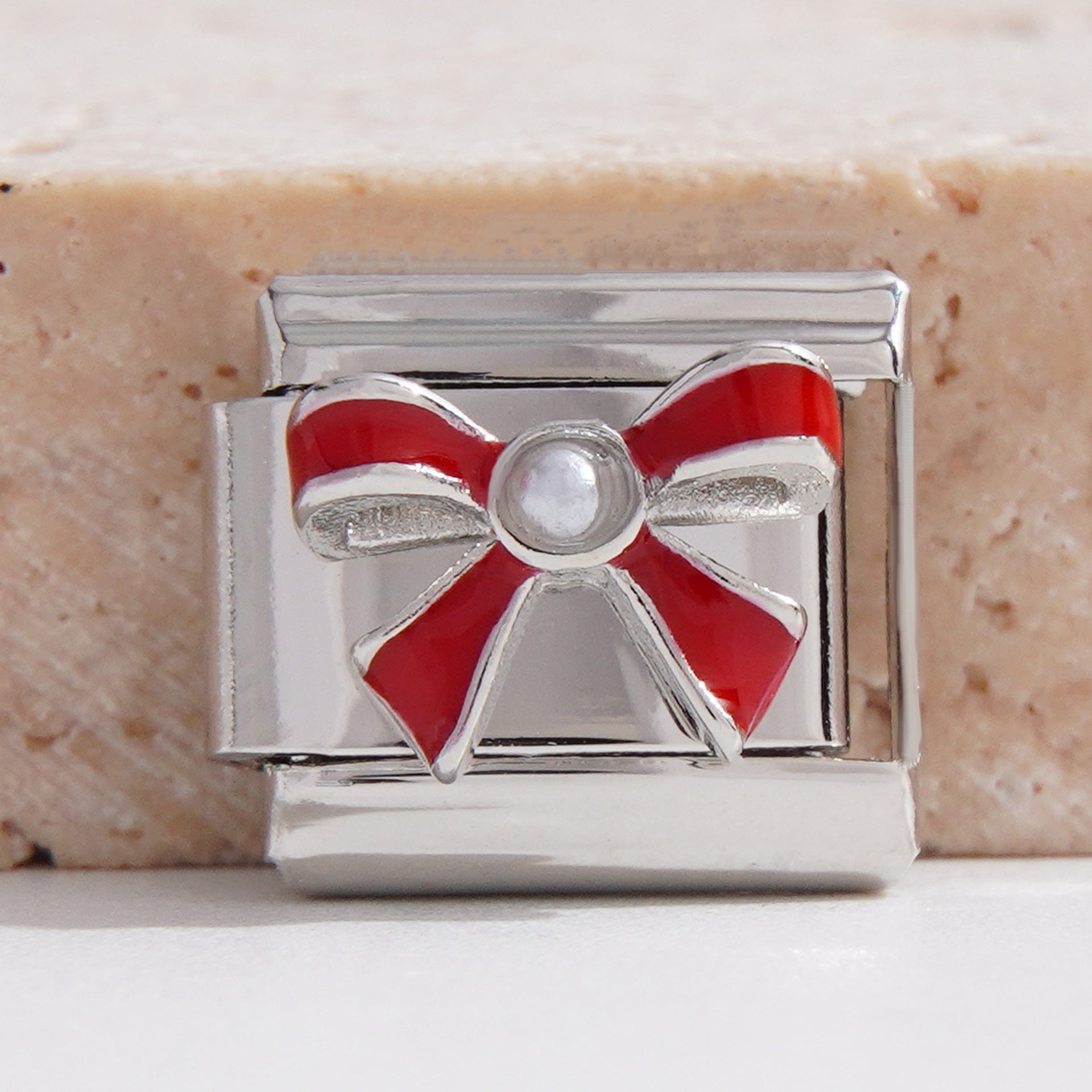 Wholesale Italian Charm Bracelet 9mm DIY Splicing Removable Eyes Cherry Stainless Steel Composable Bracelet