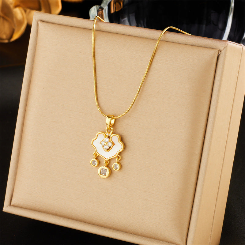 Wholesale Vintage Mother of Pearl Pendant Necklace ACC-NE-QianYue005