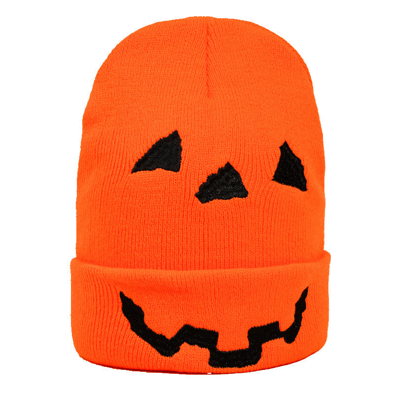 Wholesale   Pumpkin Personalized Embroidered Woolen Knitted Hat