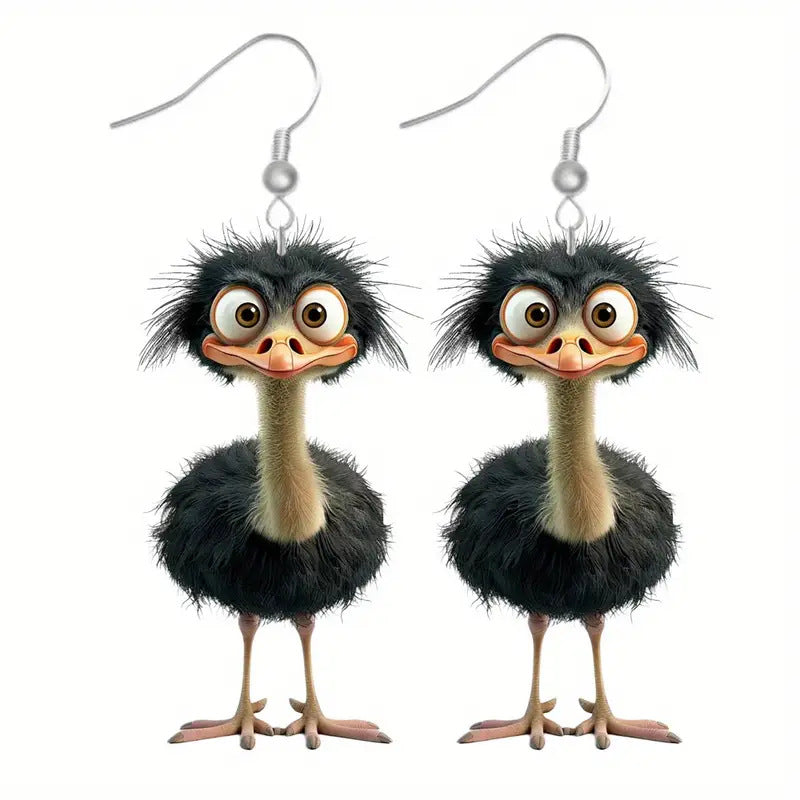 Wholesale Acrylic Funny bird earrings