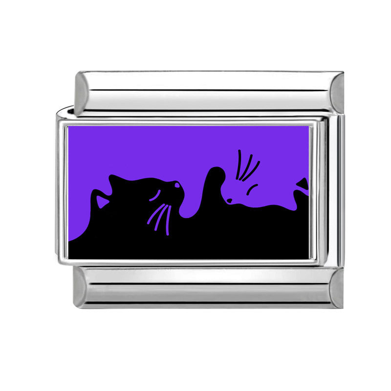 Wholesale Hearts and Love Italian Charms flowers DIY  Single Section Creative Stainless Steel Composable Bracelet