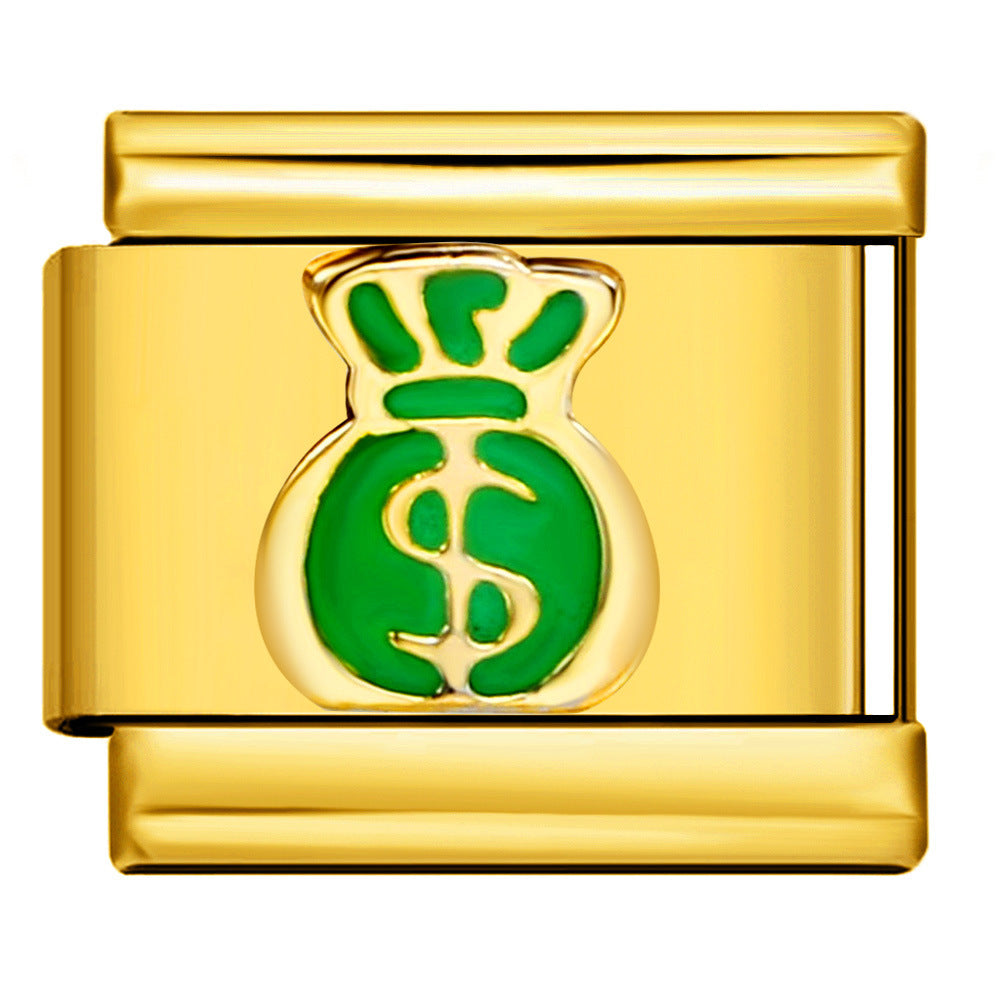 Wholesale Italian Charm Bracelet 9mm DIY Splicing Cute Creative Stainless Steel Composable Bracelet