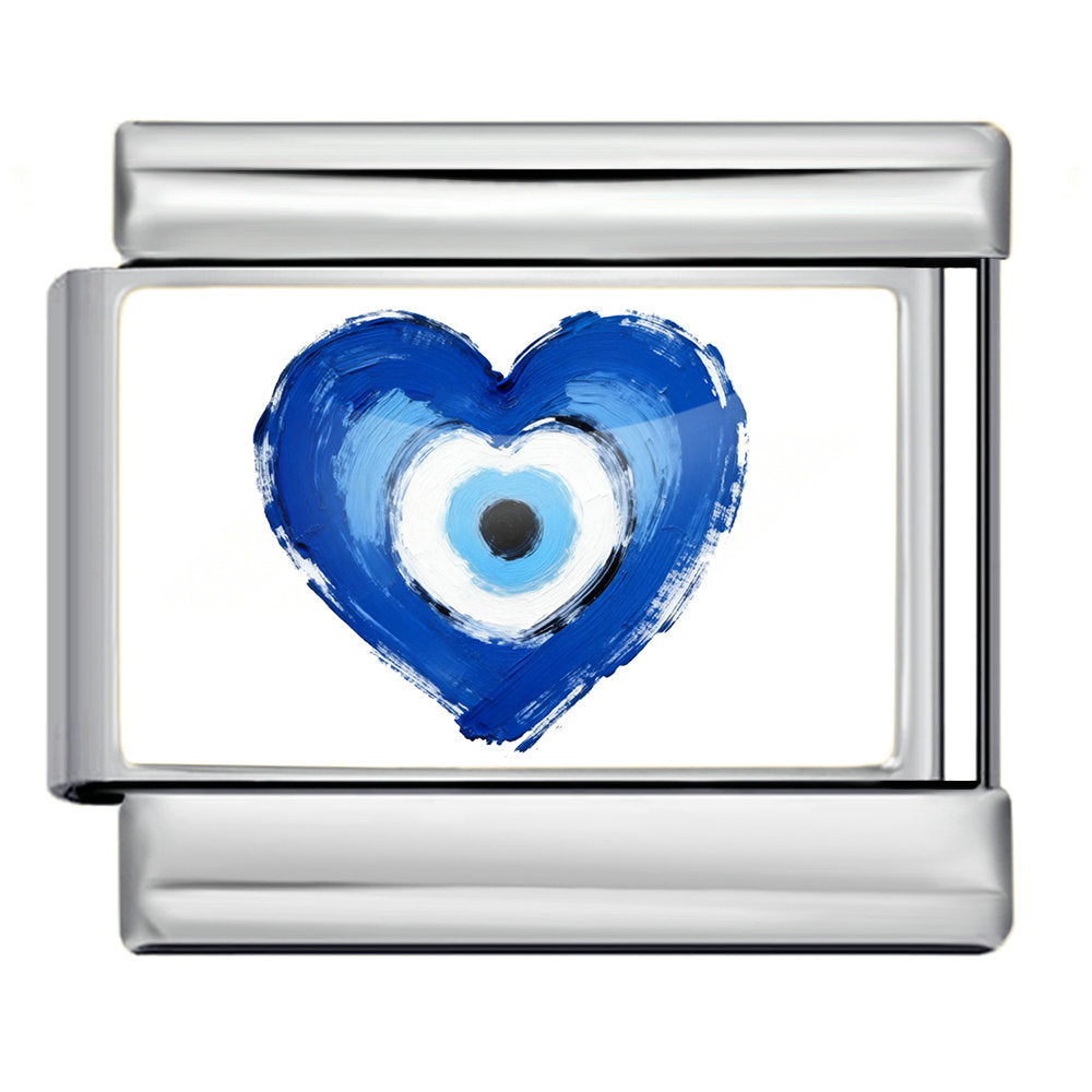 Wholesale Modern Blue Devil' s Eye Stainless Steel Detachable DIY Bracelet Boutique Resale